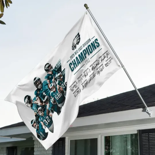 Philadelphia Eagle 2025 Nfc East Division Champions 3D Flag