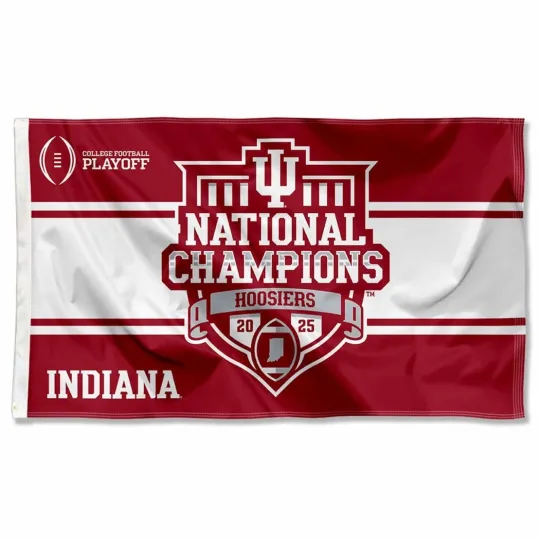 Discover Indiana Hosiers Football 2025 National Champions Flag