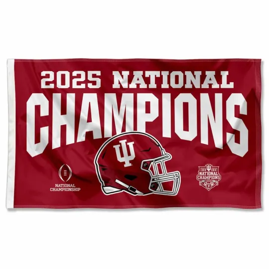 Discover Indiana Hosiers 2025 National Champions Flag