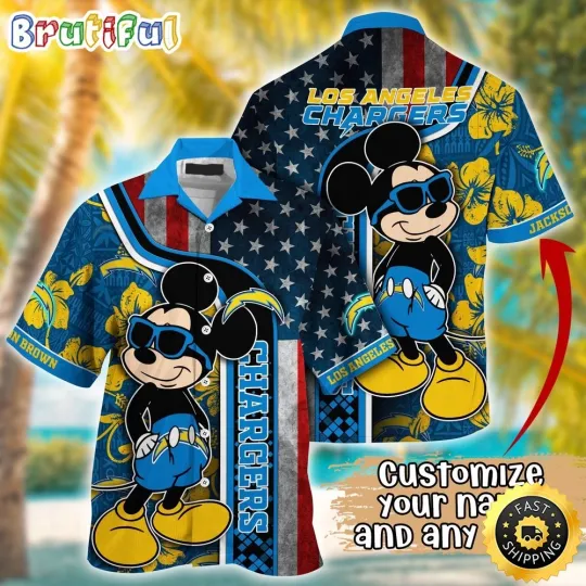 Discover Customized football Los Angeles Hawaiian Shirt Mickey Mouse Tropical Shirt