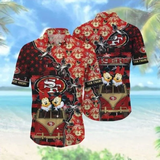 Discover Cool Disney Mickey Mouse football San Francisco Hawaiian Shirt, football Hawaiian Sh
