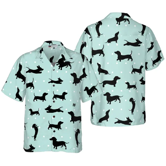 Discover Small Dachshund Pattern Hawaiian Shirt
