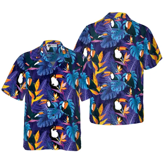 Discover Toucan Birds Tropical Leaves V1 Hawaiian Shirt