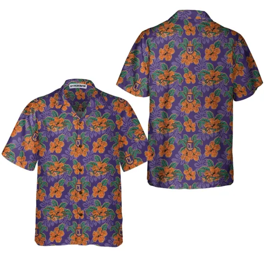 Discover CL Tropical Floral Purple Hawaiian Shirt