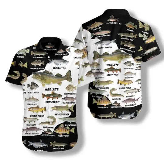 Discover Freshwater Fish Types Hawaiian Shirt Fish Aloha Shirt For Men  Perfect Gift For