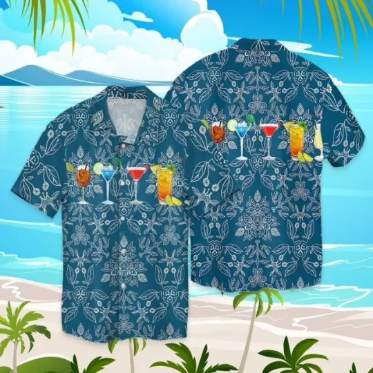 Discover Cocktail Summer Hawaiian Shirt