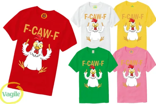 Discover F-Caw-F Funny Chicken Meme Quote Unisex T-Shirt