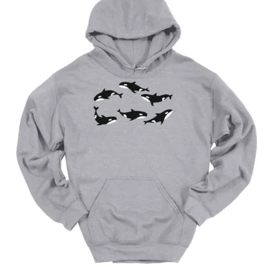 Discover The Circle of Orca Hooded Sweatshirt Hoodie Ocean Sea World Family Trip