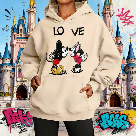 Discover 25/26 Autumn/winter Disney Mickey Mouse Family Interaction Trend Pure Cotton Outdoor Are Adults and Children Hoodie Unisex Style