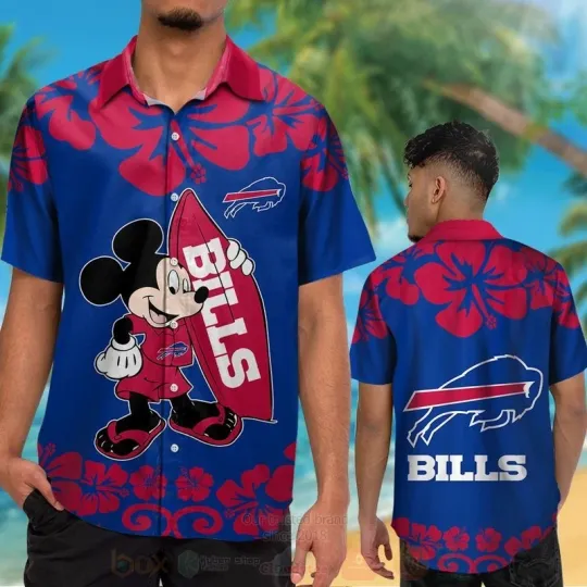 Discover football Buffalo And Mickey Mouse Hawaiian Shirt For Fans