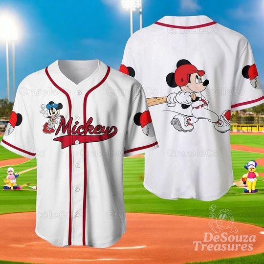 Discover Mickey Mouse Baseball Shirt  Disney Jersey Top for Men & Women Mickey Lover Gift