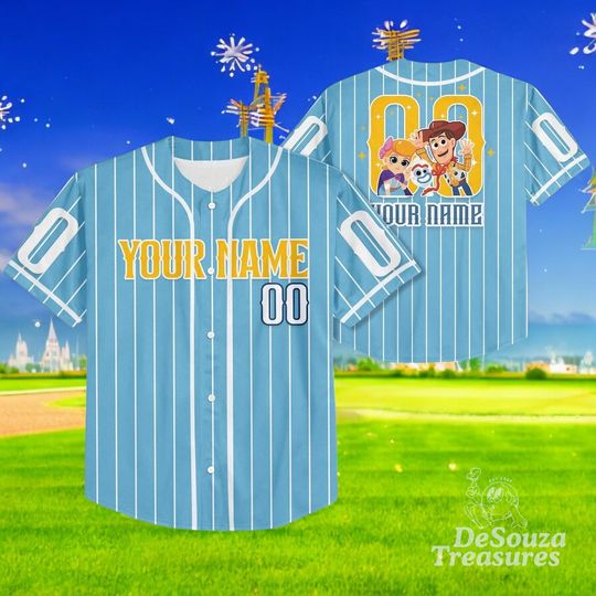 Discover Woody And Friends Baseball Jersey, Custom Toy Story Disney Pixar Shirt