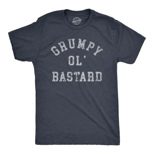 Discover Mens Grumpy Ol Bastard T Shirt Funny Cranky Grouchy Old Joke Tee for Guys