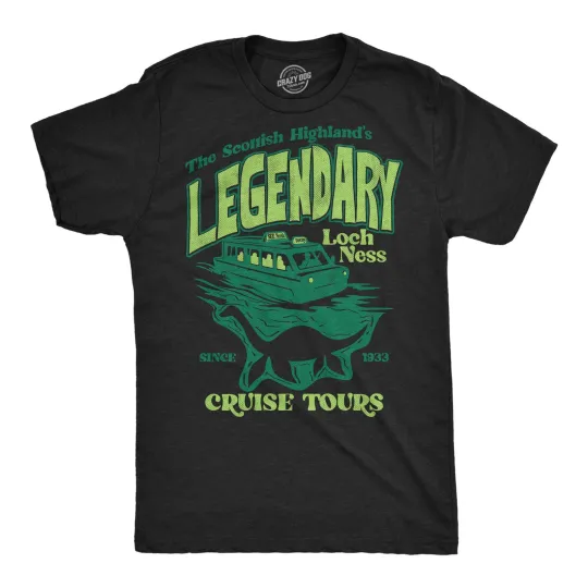 Discover Mens Funny T Shirts Lengendary Loch Ness Cruise Tours Sarcastic Graphic Novelty