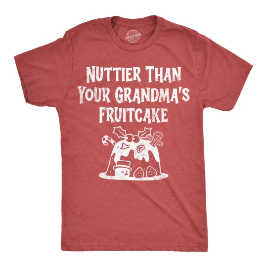 Discover Mens Funny T Shirts Grandmas Fruitcake Sarcastic Christmas Graphic Novelty Tee