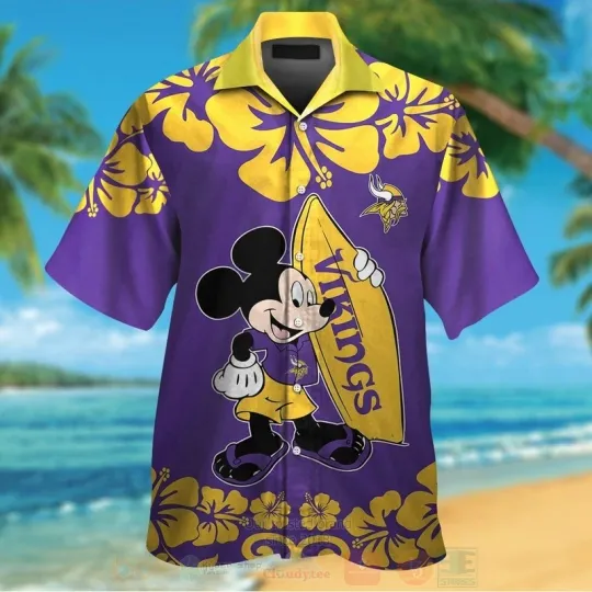 Discover football Minnesota And Mickey Mouse Hawaiian Shirt For Fans