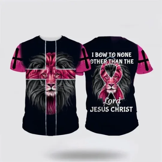 Discover I Bow To None Other Than The Lord Jesus Christ Lion 3D T-Shirt