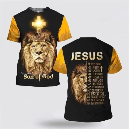 Discover The King Lion Son Of God Jesus Christians 3D T-Shirt
