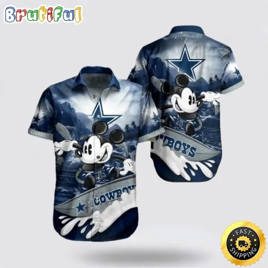 Discover football Dallas Hawaiian Shirt Mickey Mouse Surf