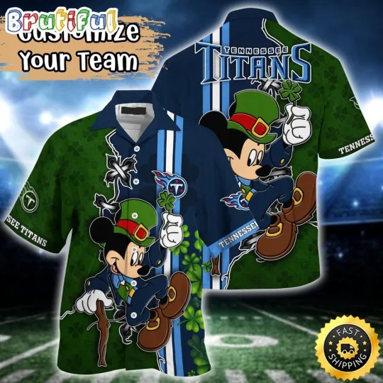 Discover Customized football Tennessee Hawaiian Shirt Mickey Mouse Saint Patricks