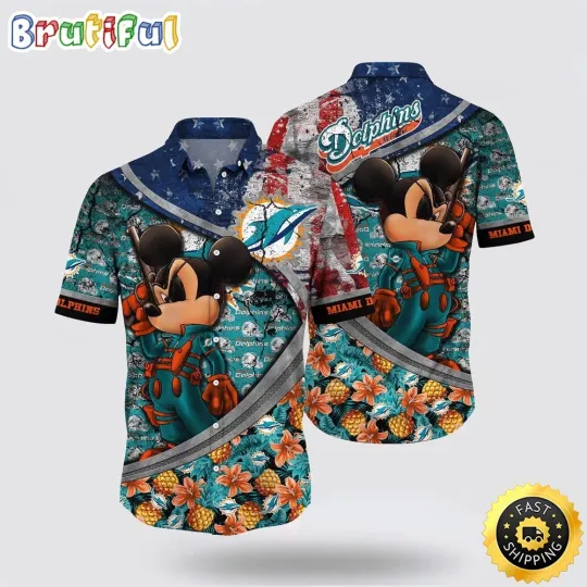 Discover football Miami Hawaiian Shirt Cool Mickey Mouse