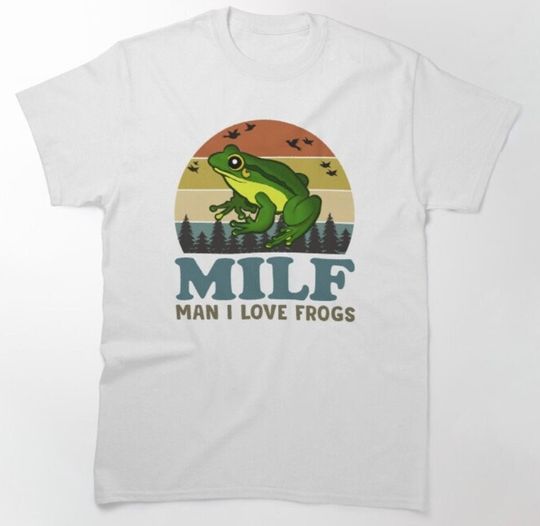 Discover Man I Love Frogs T-shirt: Retro Frog Graphic Tee