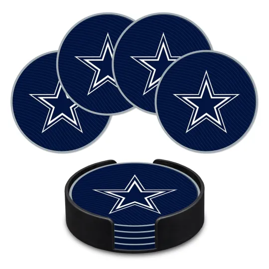 Discover Football Coaster Set - Classic PVC Drink Coasters