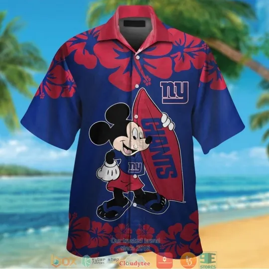 Discover New York Football Mickey Mouse Hawaiian Shirt For Fans