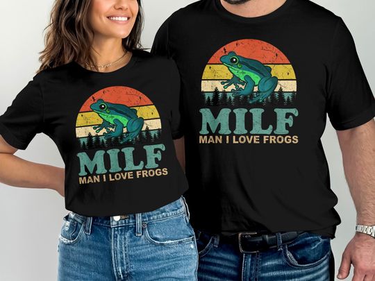 Discover Man I Love Frogs T-Shirt: Funny Unisex Graphic Tee