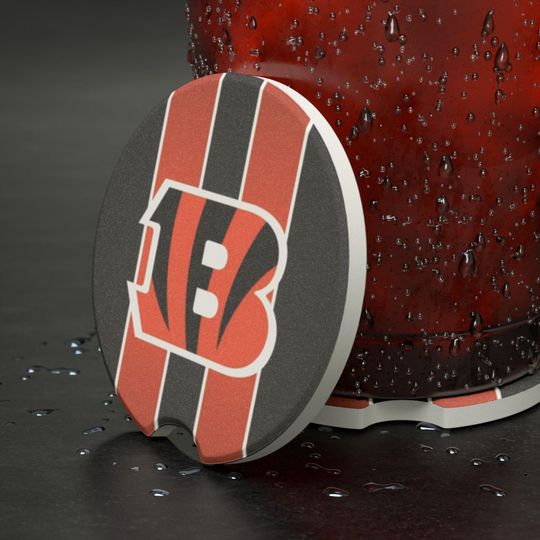 Cincinnati Bengals Soapstone Car Coaster - Football Fan Gift