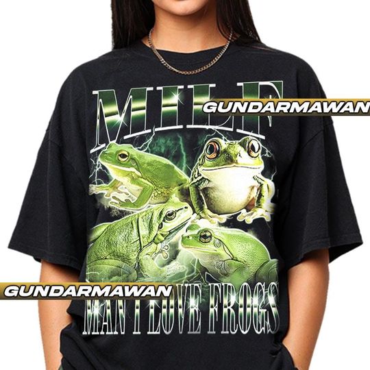 Discover Limited Man I Love Frogs Vintage T-Shirt, Gift For Woman and Man Unisex T-Shirt | Funny Shirt Meme Shirt FD