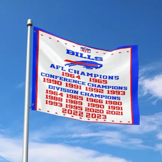 Discover Buffalo Fans Football Team Champions Flag Banner