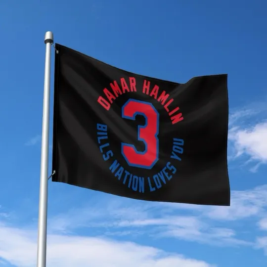 Discover Buffalo Fans Football Team ft Hamlin Flag Banner Red