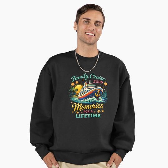 Discover Family Cruise 2026 Memories For A Lifetime Premium Oversized Sweatshirt