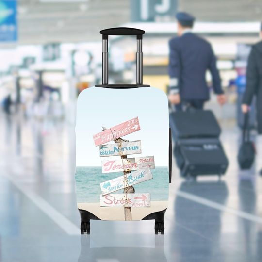 Discover Travel Collage Luggage Cover, Travel Suitcase Cover&nbsp;Protector Skins, Custom Photo Print Available Fits for 18-32 Inch Trip Luggage