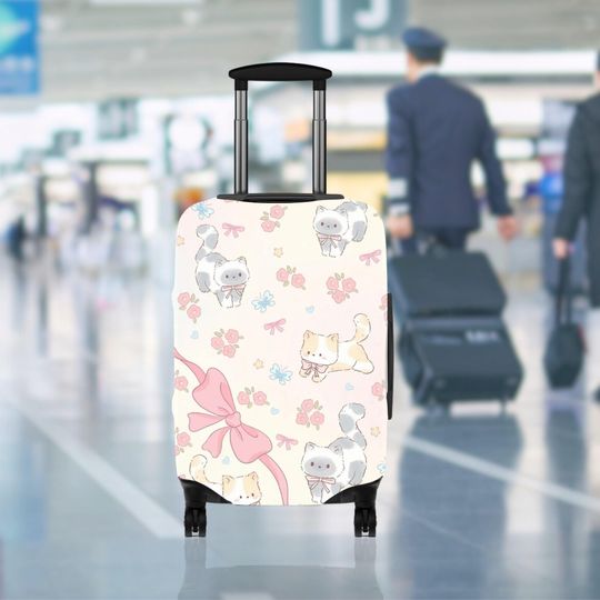 Discover Kitten Cat Art Luggage Cover, Travel Suitcase Cover&nbsp;Protector Skins, Custom Photo Print Available Fits for 18-32 Inch Trip Luggage