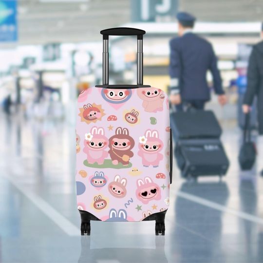 Discover Cute Ugly Monster Pattern Luggage Cover, Travel Suitcase Protector, Custom Photo Print Available for 18-32 Inch Trip Luggage