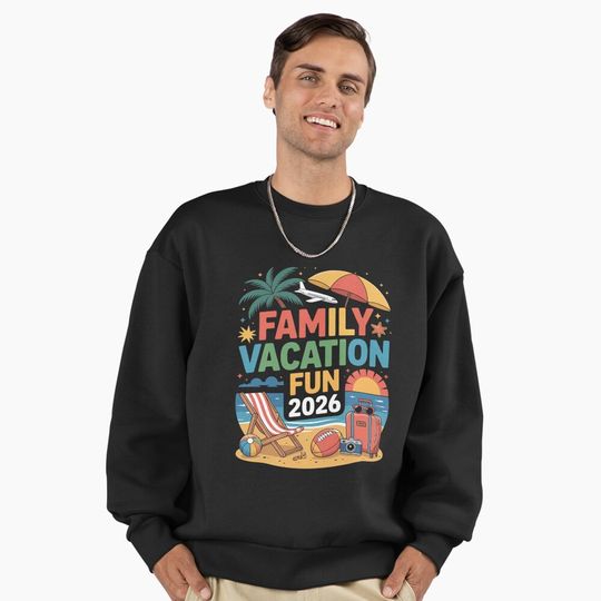Discover Family Vacation, 2026 Fun for Beach Lovers, Summer Trip Gift Premium Oversized Sweatshirt