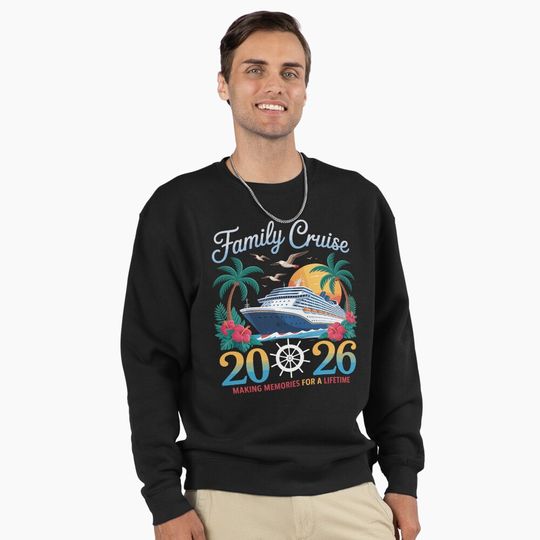 Discover Family Cruise 2026 Making Memories For Lifetime Beach Summer  Pullover Sweatshirt