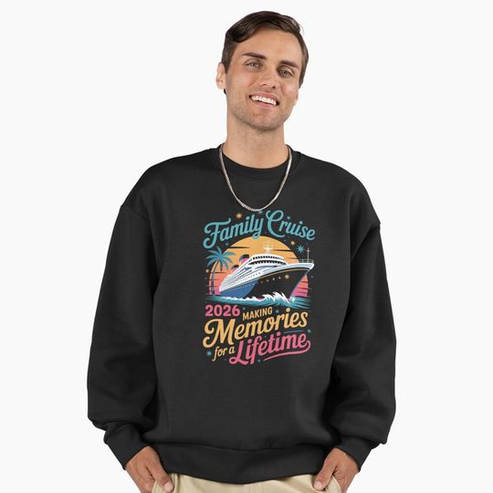 Family Cruise 2026 Making Memories for a Lifetime Design Premium Oversized Sweatshirt