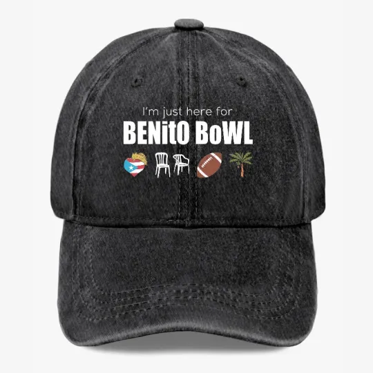 Discover Benito Bowl Graphic Hat I’m Just Here For Football Party Funny Cap