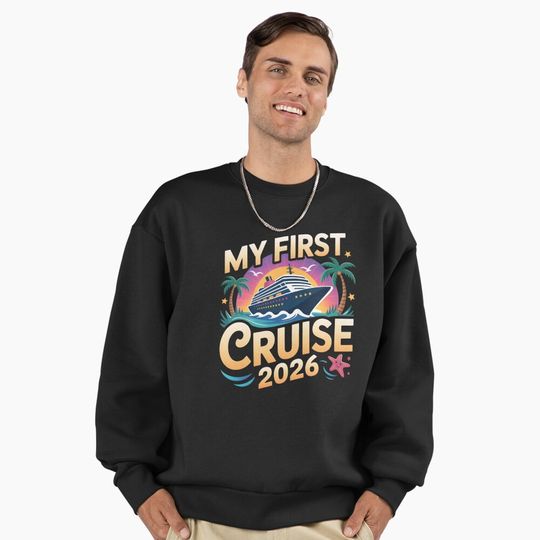 Discover My First Cruise 2026 Premium Oversized Sweatshirt