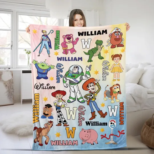 Discover Custom Disneyland Toy Story, Custom Name Disneyland Toy Story Fleece Blanket