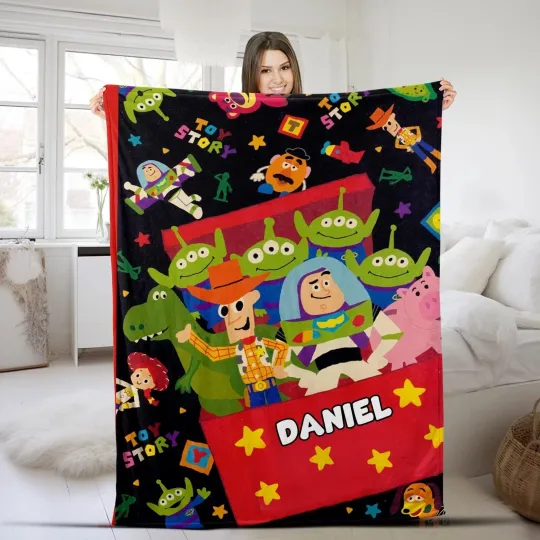 Discover Personalized Toy Story Blanket Baby Personalized Toy Blanket Buzz Fleece Blanket