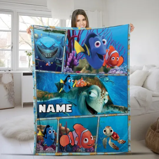 Personalized Family Finding Nemo Blanket Finding Nemo Fleece Blanket Walt Family