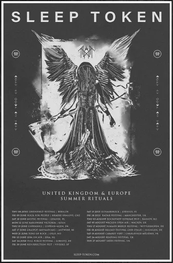 Discover Sleep Token Take Me Back To Eden UK EU Tour 2023 Limited Edition Poster Prog Metal