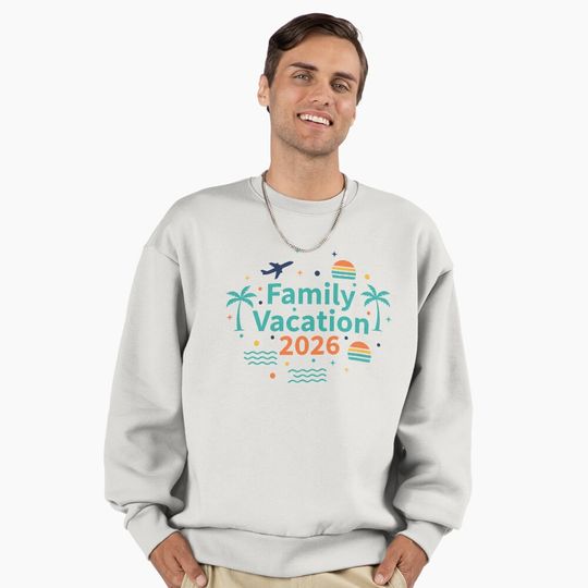 Discover Family Vacation 2026 & Thanksgiving Tee – Matching Holiday Shirts for Parents & Kids Premium Oversized Sweatshirt