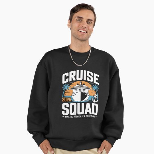 Discover Cruise Squad 2026 , Family Group Matching Summer Vacation for Men and Women, Nautical Outfit for Cruise Trips, Beach Holidays Premium Oversized Sweatshirt