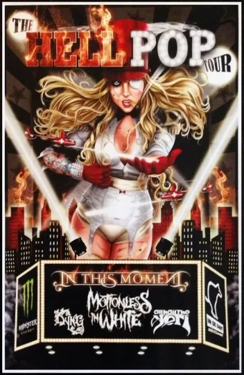 Discover In This Moment Motionless In White Tour Limited Edition Poster Metalcore