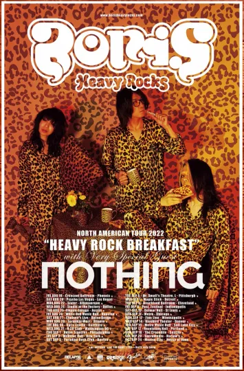 Discover BORIS Nothing Heavy Rocks Tour 2022 Ltd Ed Vertical Poster Psychedelic Metal